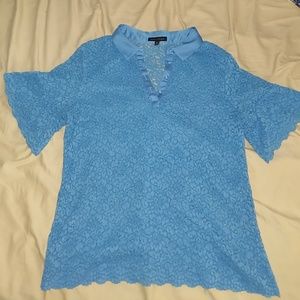 Banana Republic Blue Lace Blouse